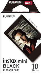 FUJIFILM インスタントカメラ チェキ用フィルム 10枚入 ブラック INSTAX MINI BLACK FRAME WW 1 4547410341300